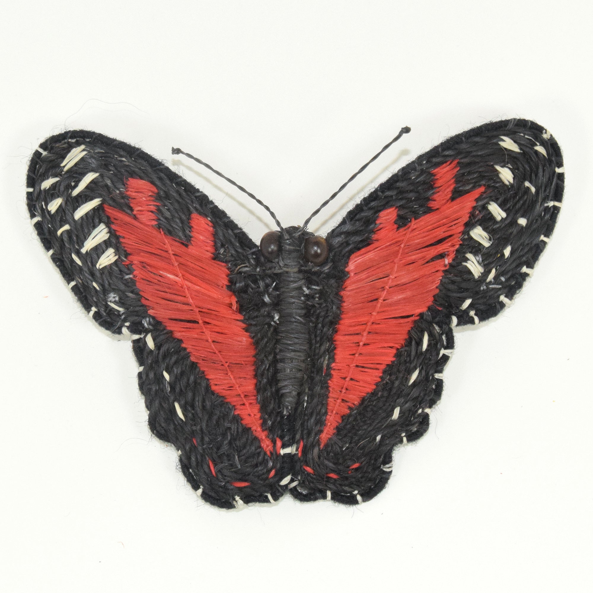 Woven butterfly hair barrettes - Amazon Ecology