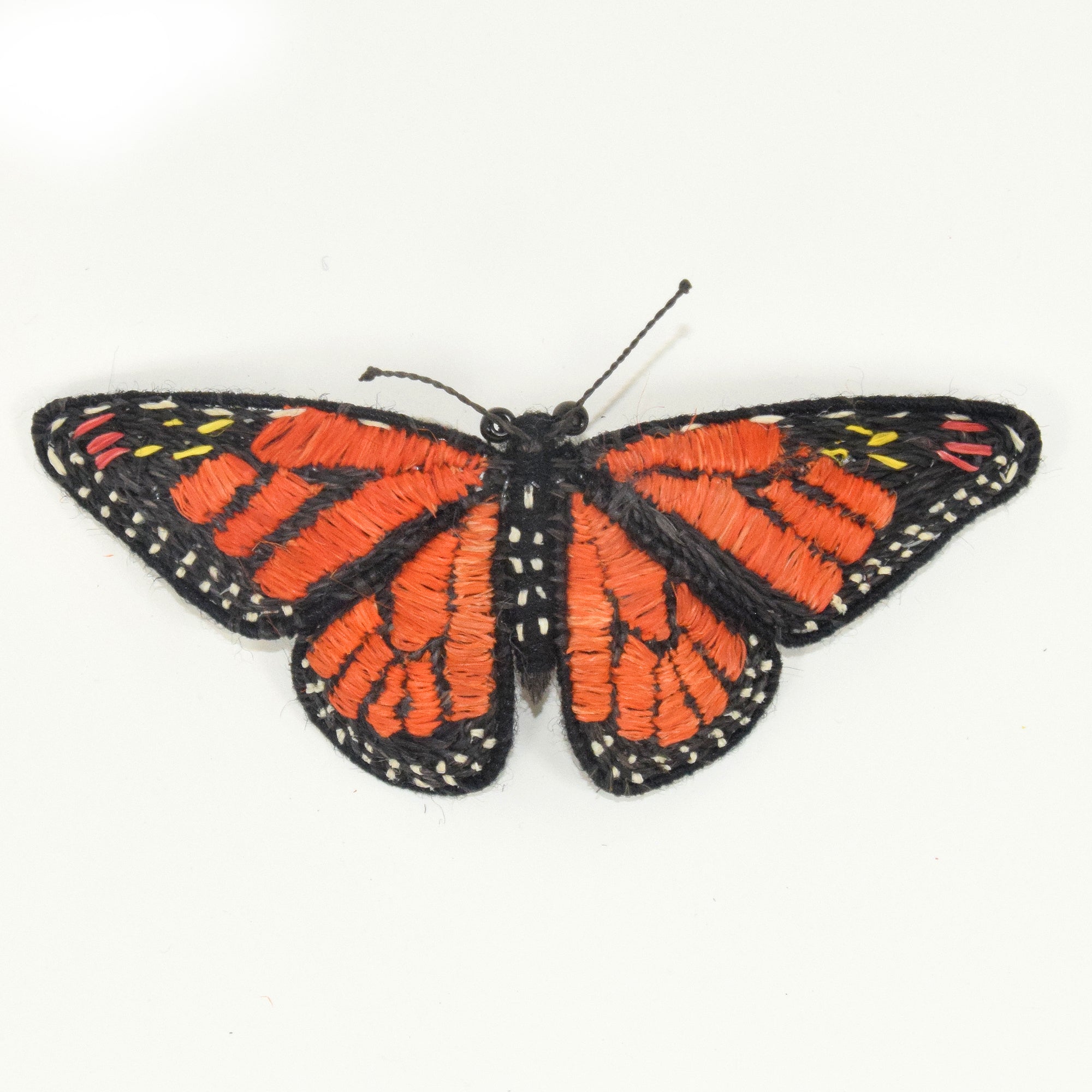 Woven butterfly hair barrettes - Amazon Ecology