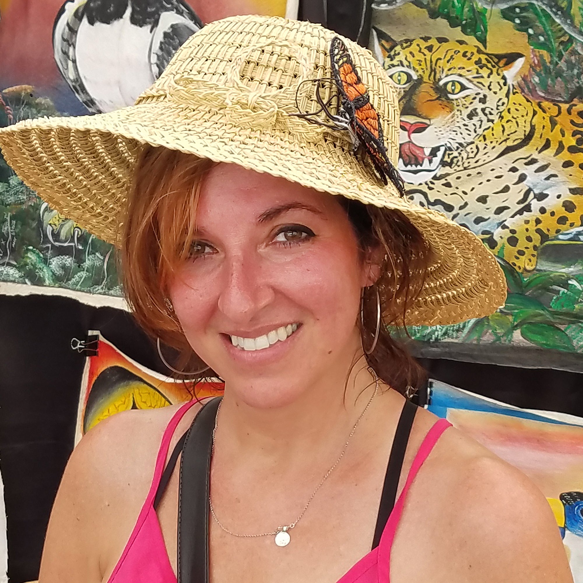 Woven butterfly hair barrettes - Amazon Ecology