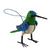 RUBY-THROATED HUMMINGBIRD - FAIR TRADE CHRISTMAS TREE ORNAMENT - WOVEN BY PERUVIAN AMAZON ARTISAN