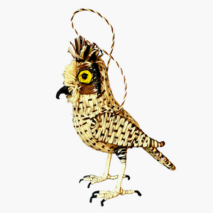 SCREECH OWL BIRD FAIR -TRADE ORNAMENT AND DECORATION- WOVEN BY PERUVIAN AMAZON ARTISAN