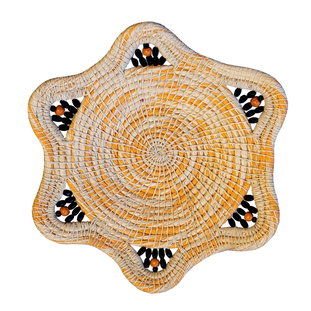 Orange Swirl - Fair Trade Basket - Handmade by Peruvian Amazon artisan
