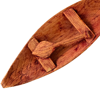 MINIATURE AMAZON DUGOUT CANOE - HAND CARVED BY PERUVIAN ARTISAN - Amazon Ecology