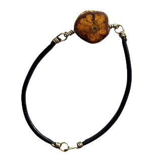 Ayahuasca vine bracelet with Peruvian turquoise - hand-made in the Peruvian Amazon - Amazon Ecology