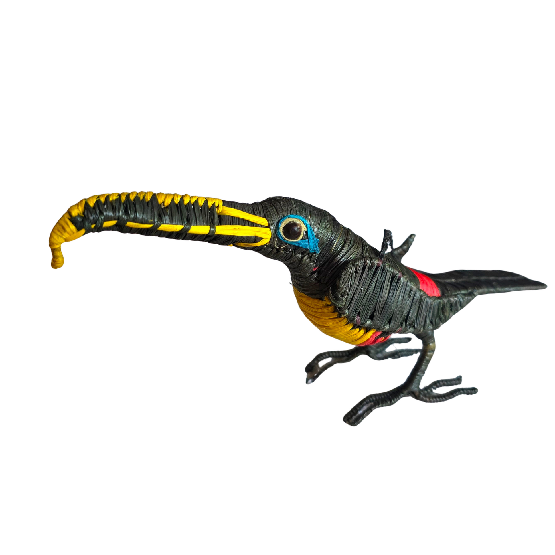CHESTNUT-EARED ARACARI BIRD - FAIR-TRADE CHRISTMAS TREE ORNAMENT - WOVEN BY PERUVIAN AMAZON ARTISAN - Amazon Ecology