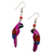 Parrot Balsa Wood Earrings - made by artisans from the Peruvian Amazon