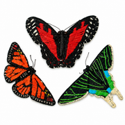 Woven butterfly hair barrettes - Amazon Ecology