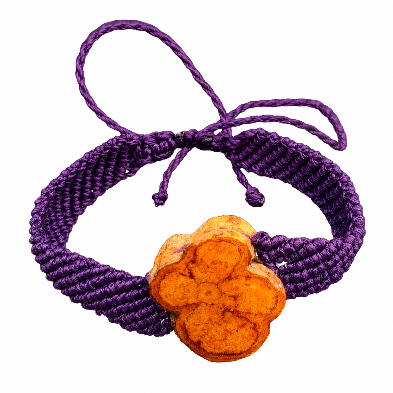 Ayahuasca vine oiled cotton macrame bracelets - made by Peruvian Amazon native artisans - Amazon Ecology