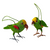 YELLOW CROWNED PARROT BIRD FAIR-TRADE CHRISTMAS TREE ORNAMENT - WOVEN BY PERUVIAN AMAZON ARTISAN
