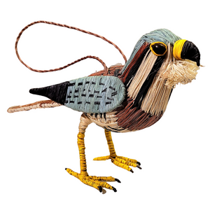 KESTREL BIRD - FAIR-TRADE CHRISTMAS TREE ORNAMENT - WOVEN BY PERUVIAN AMAZON ARTISAN