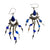 Dangly Silver Wire and Sodalite Earrings - Made By Peruvian Amazon Artisans