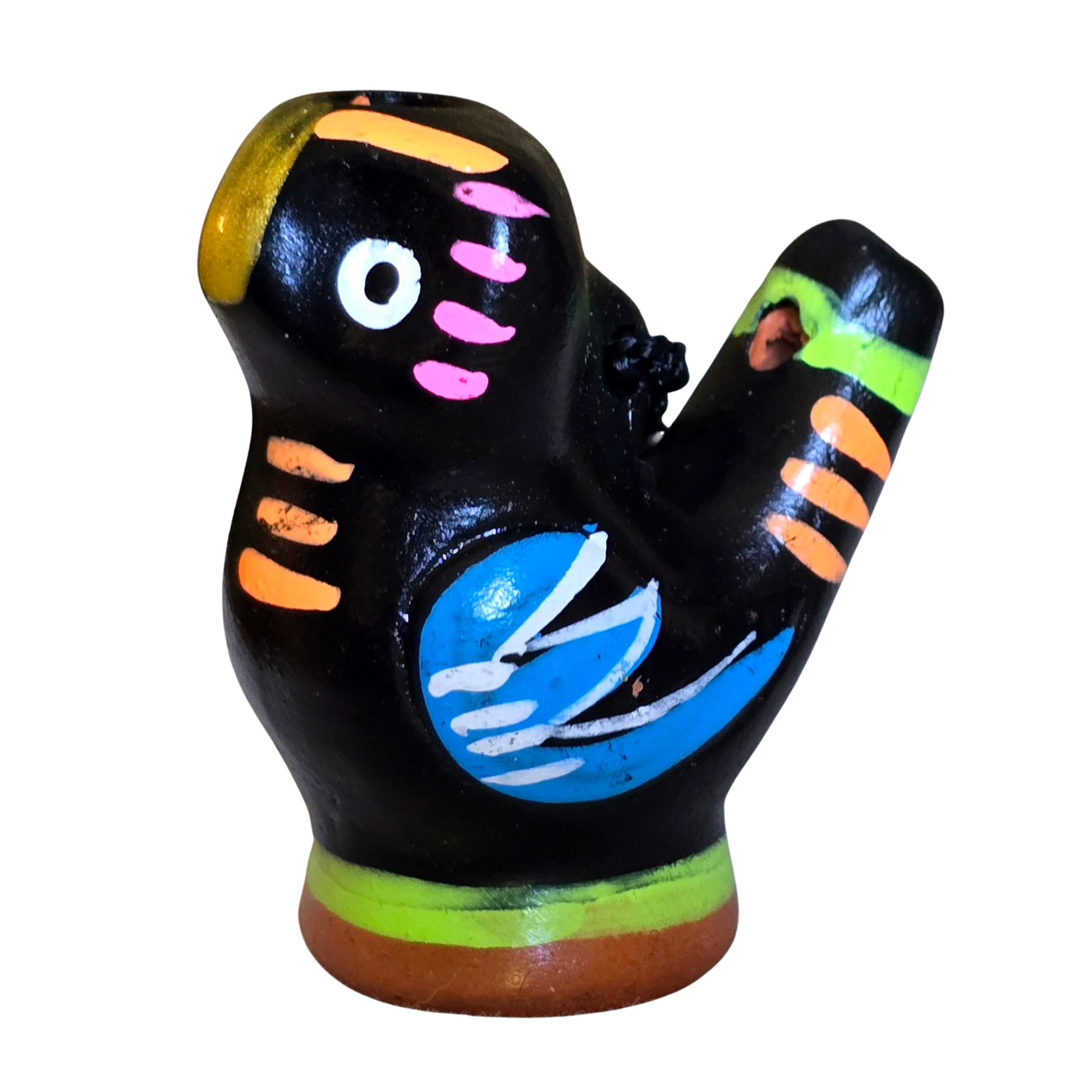 Owl ceramic bird water whistle from the Peruvian Amazon - Amazon Ecology