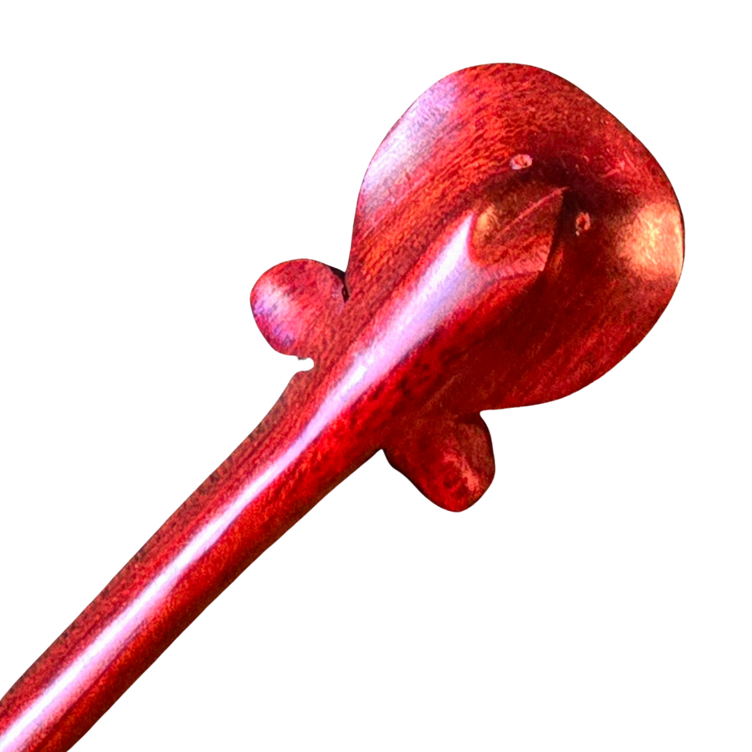 Hand carved wildlife hair sticks - made by artisan from Peruvian Amazon - Amazon Ecology