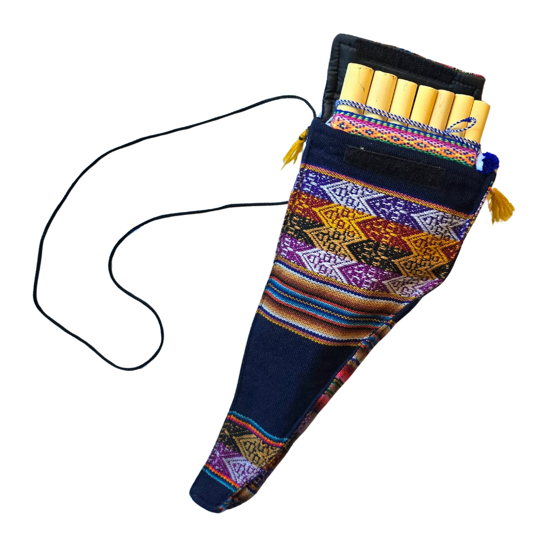 Colorful soft cases for flutes - made by Peruvian Amazon artisans - Amazon Ecology