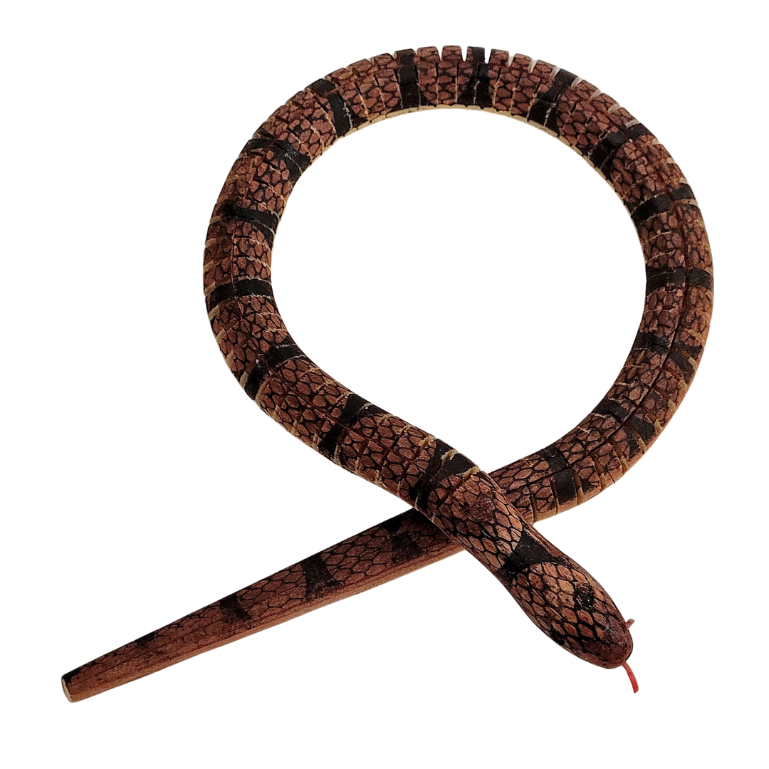 SLINKY WOODEN SNAKES - CARVED BY PERUVIAN AMAZON ARTISAN - Amazon Ecology