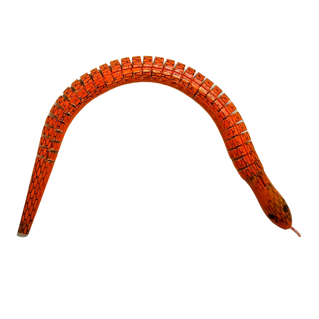 SLINKY WOODEN SNAKES - CARVED BY PERUVIAN AMAZON ARTISAN - Amazon Ecology