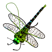 DRAGONFLY WOVEN INSECT ORNAMENT - HAND-MADE BY ARTISAN FROM THE PERUVIAN AMAZON - Amazon Ecology