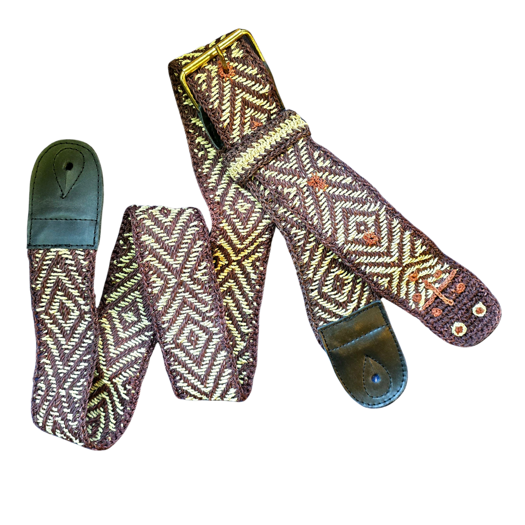 FAIR -TRADE HAND-MADE GUITAR STRAP - ANACONDA PATTERN - WOVEN BY PERUVIAN AMAZON ARTISAN - Amazon Ecology
