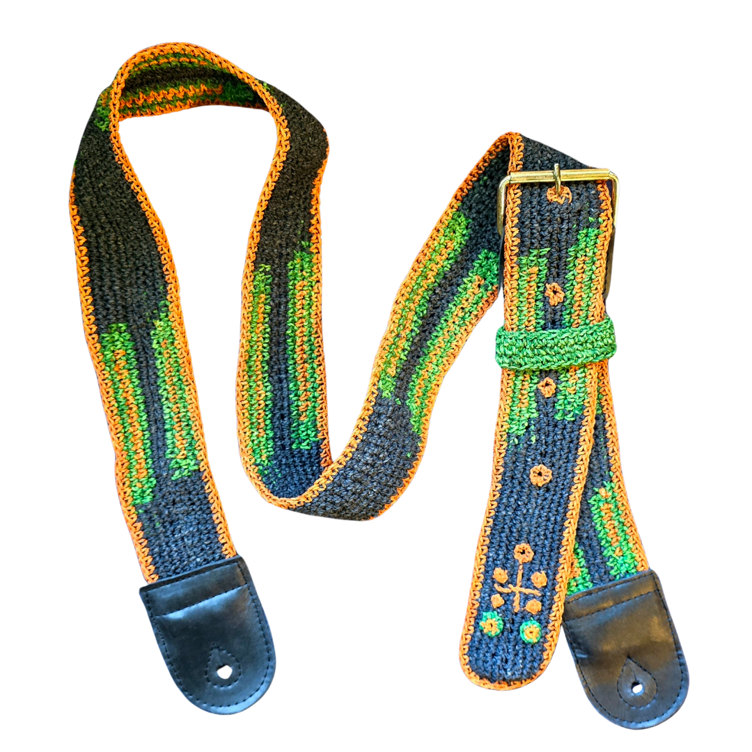FAIR -TRADE HAND-MADE GUITAR STRAP - JUNGLE PATTERN - WOVEN BY PERUVIAN AMAZON ARTISAN - Amazon Ecology