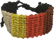 Bora native pattern chambira palm fiber bracelets - Amazon Ecology
