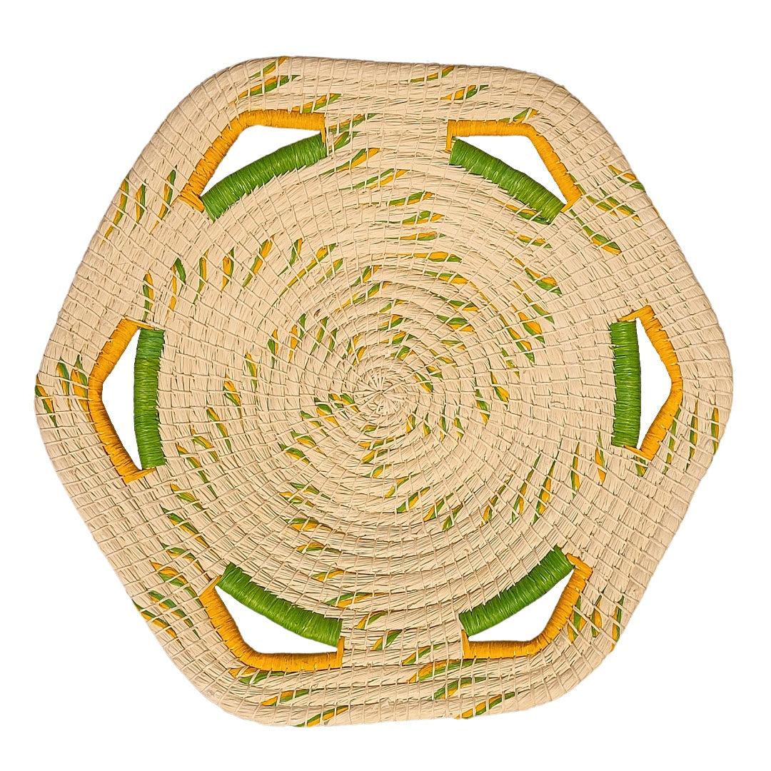 Six-sided premier chambira baskets with two color blend - made by artisans from the Peruvian Amazon - Amazon Ecology