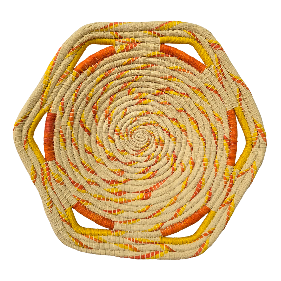 Six-sided premier chambira baskets with two color blend - made by artisans from the Peruvian Amazon - Amazon Ecology
