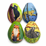 Ceramic ocarinas with mammals - made by a Peruvian Amazon artisan - Amazon Ecology