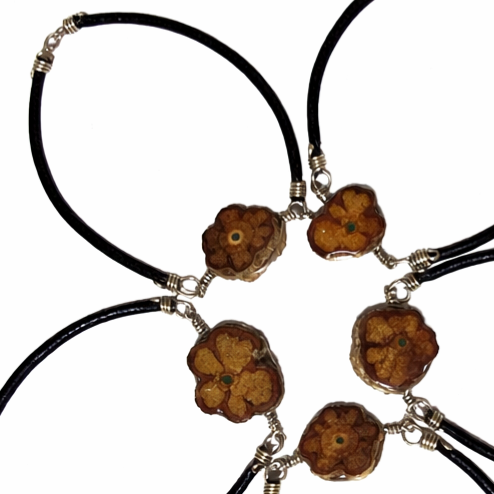 Ayahuasca vine bracelet with Peruvian turquoise - hand-made in the Peruvian Amazon - Amazon Ecology