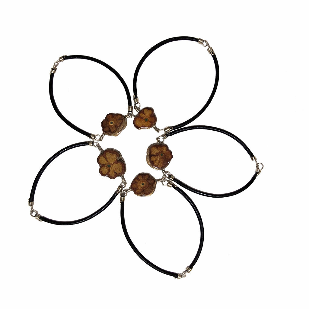 Ayahuasca vine bracelet with Peruvian turquoise - hand-made in the Peruvian Amazon - Amazon Ecology