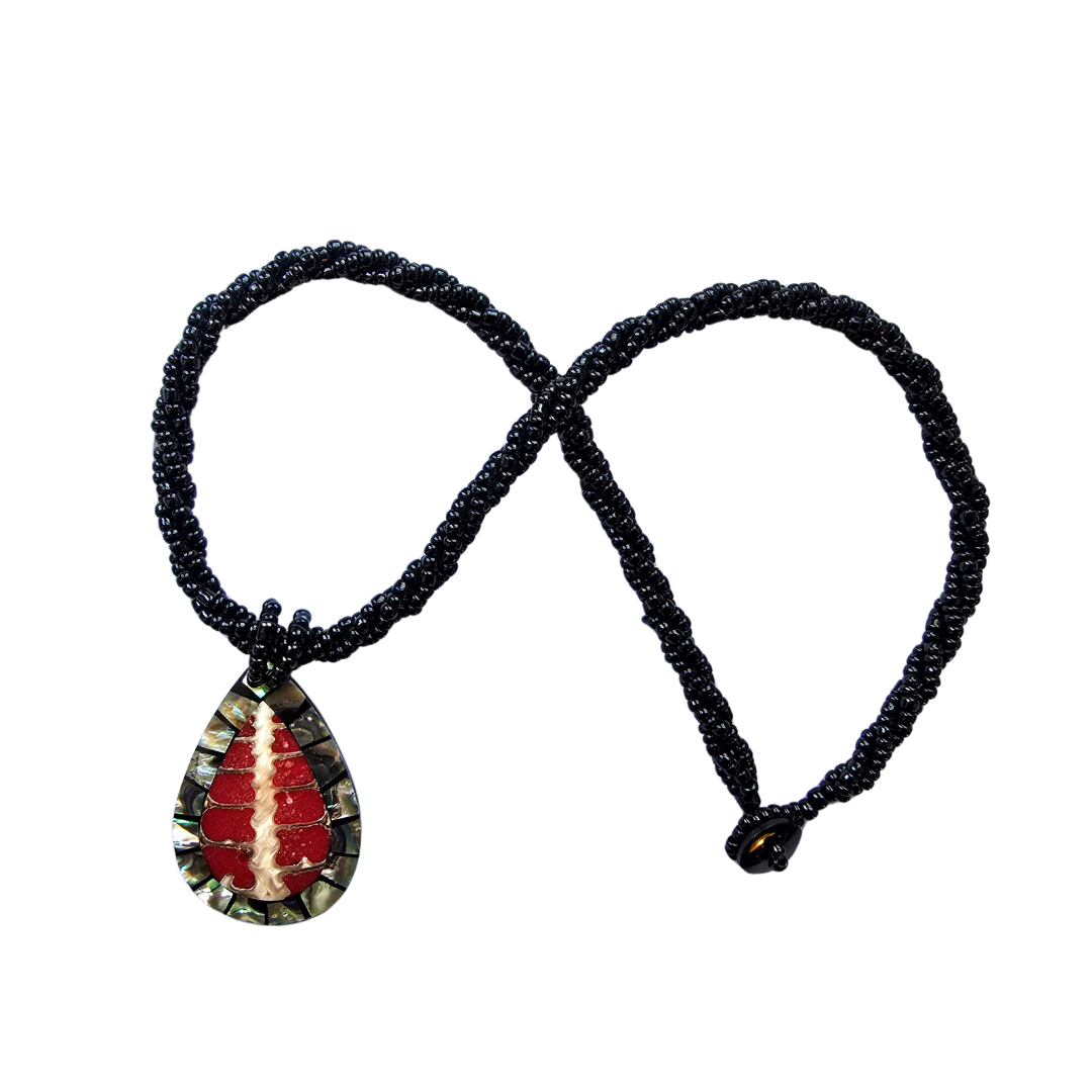 Abalone and spondylus necklace from the Peruvian Amazon