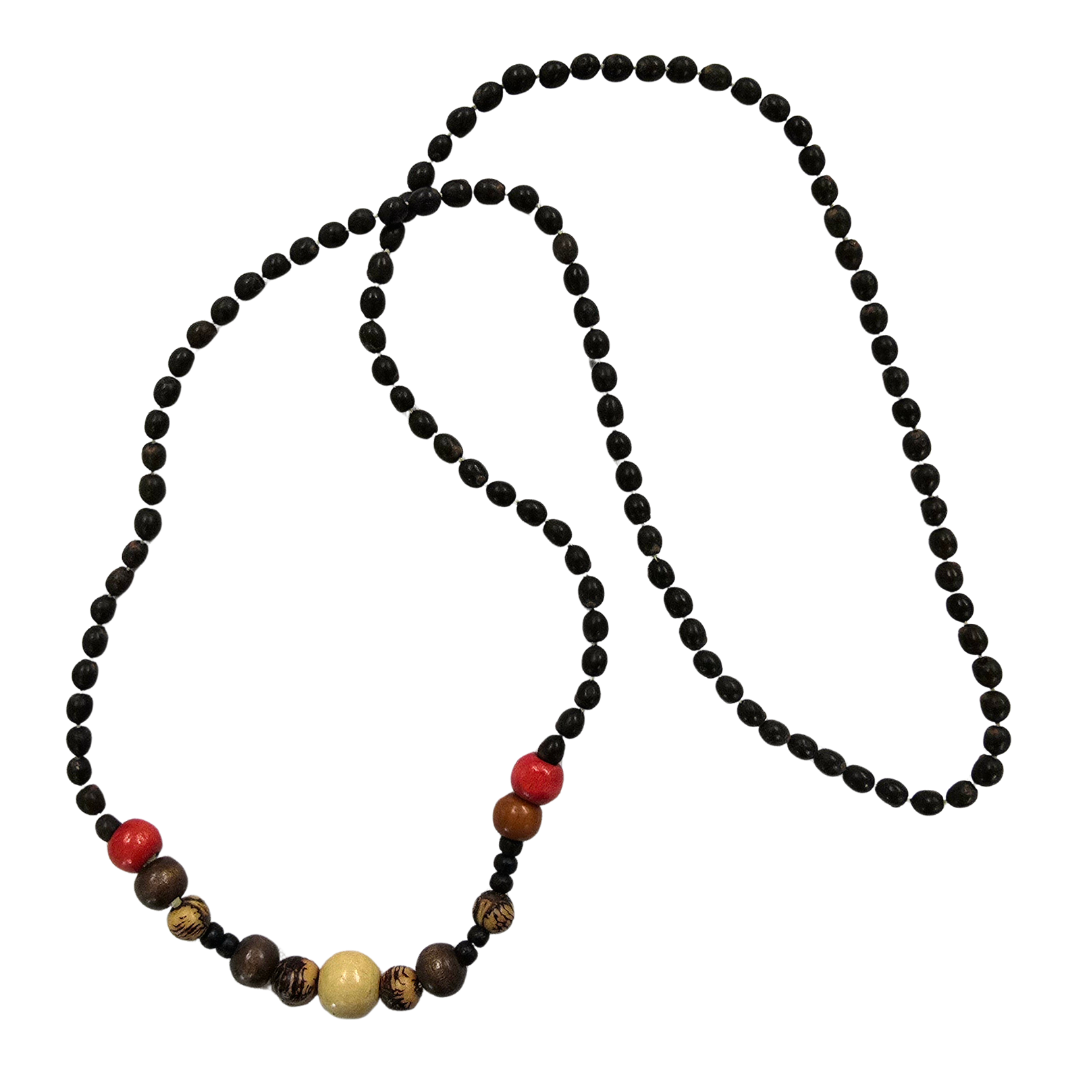Achira and acai bead necklace - made by artisan from the Peruvian Amazon