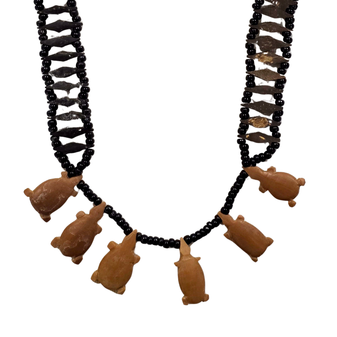 Palm nut turtle necklaces - made by native artisans from the Brazilian Amazon