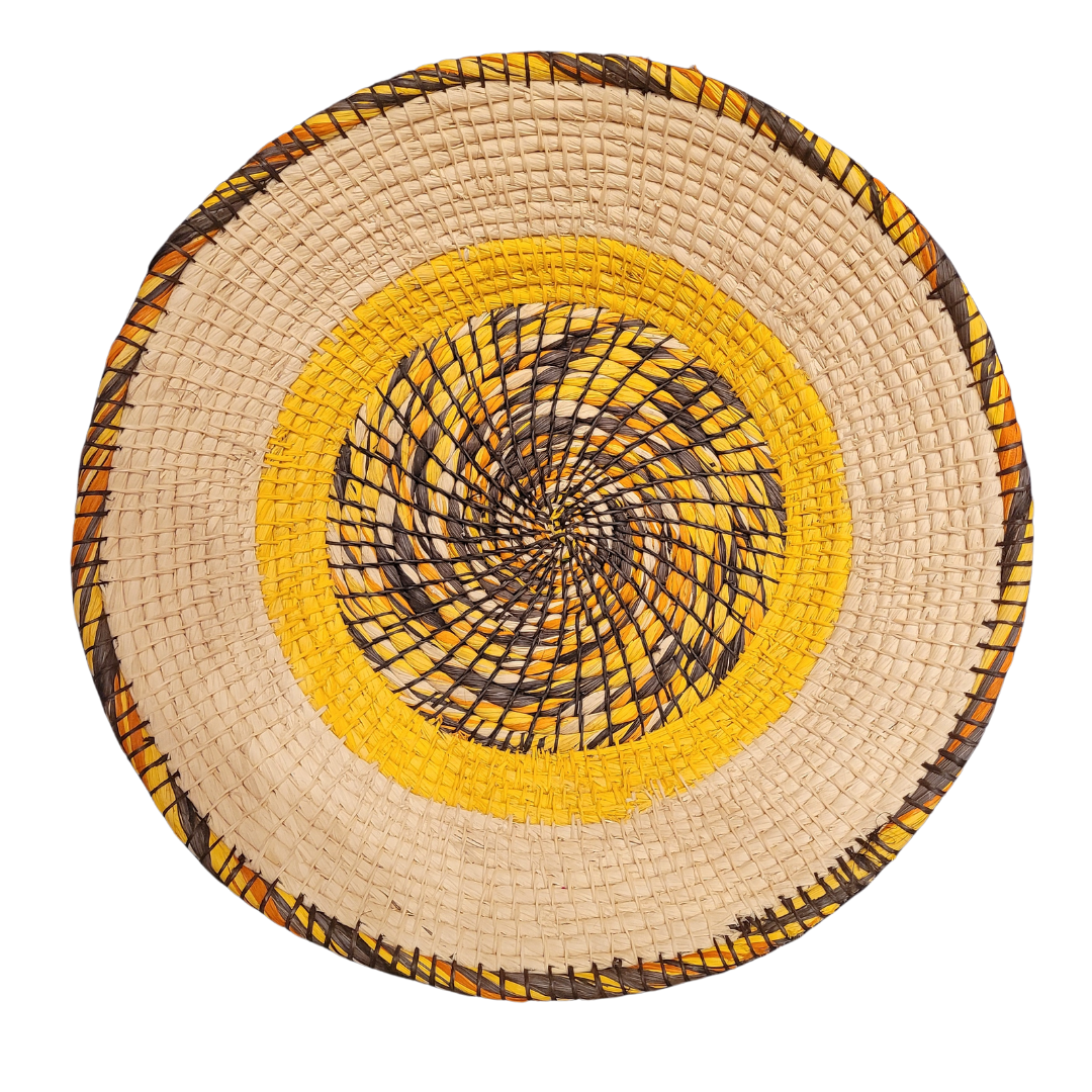 Solar ring around the earth chambira basket - made by artisan from the Peruvian Amazon