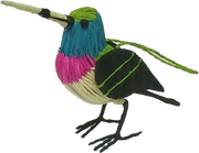 PINK-BREASTED FANTASY HUMMINGBIRD FAIR TRADE ORNAMENTS - WOVEN BY PERUVIAN AMAZON ARTISAN - Amazon Ecology