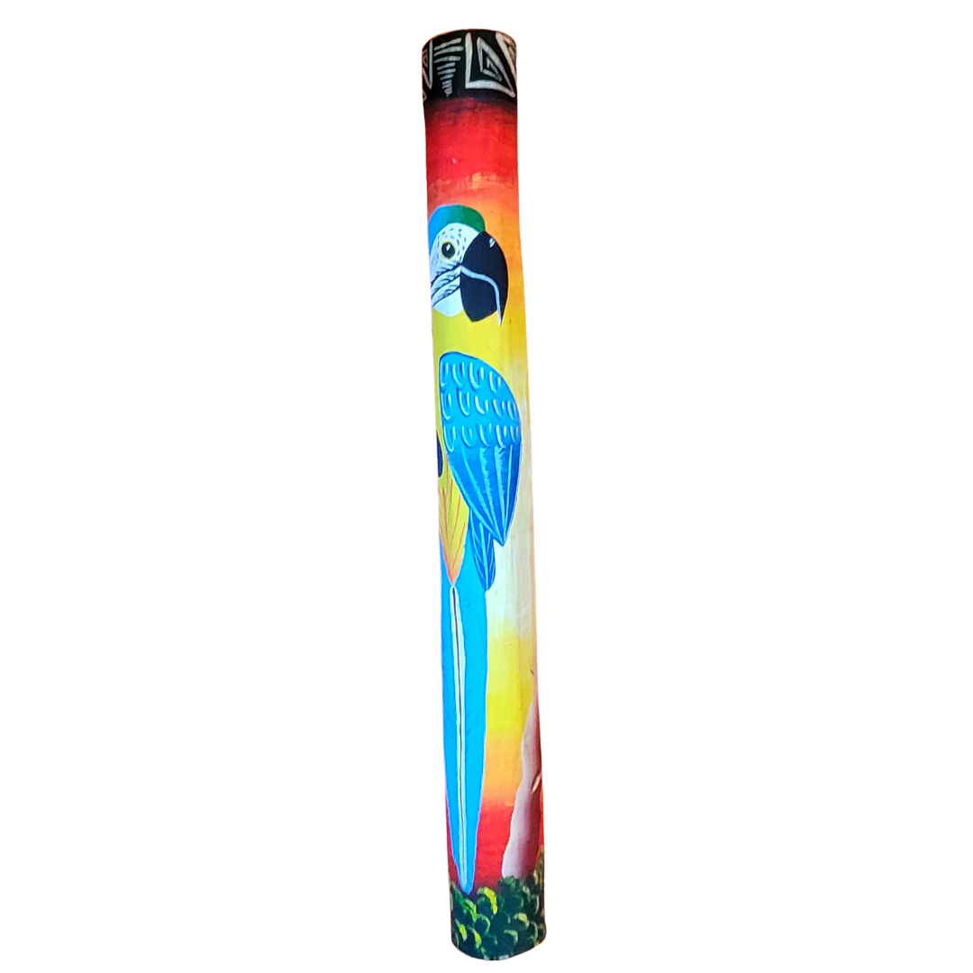 Rainsticks with wildlife and Kukama designs from the Peruvian Amazon - Amazon Ecology