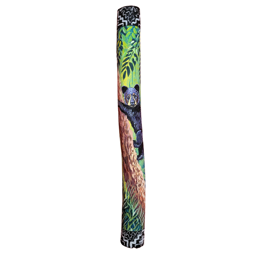 Rainsticks with wildlife and Kukama designs from the Peruvian Amazon - Amazon Ecology