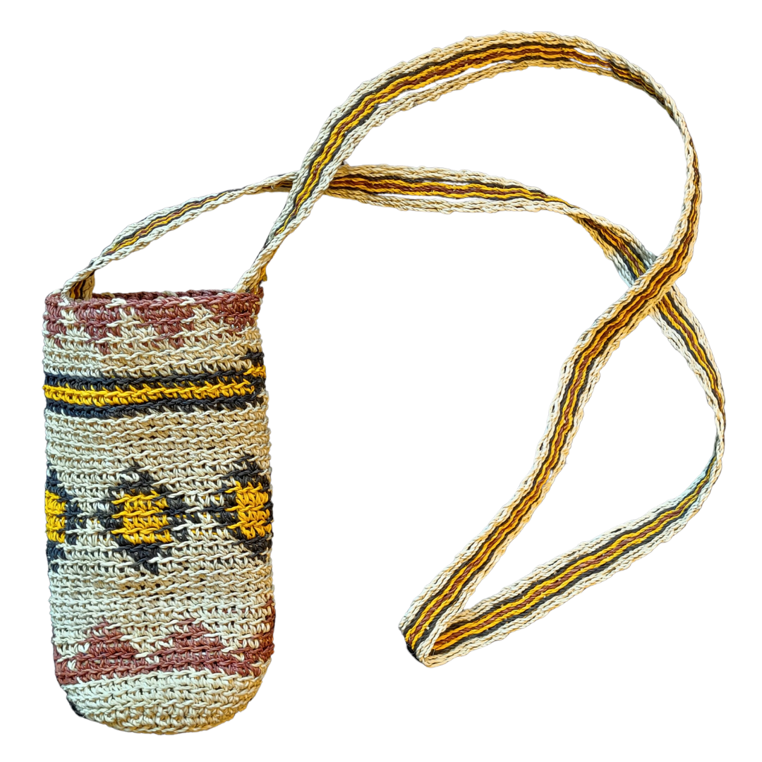 Earth tone Bora design hand-made cell phone holders - made by Peruvian native artisans