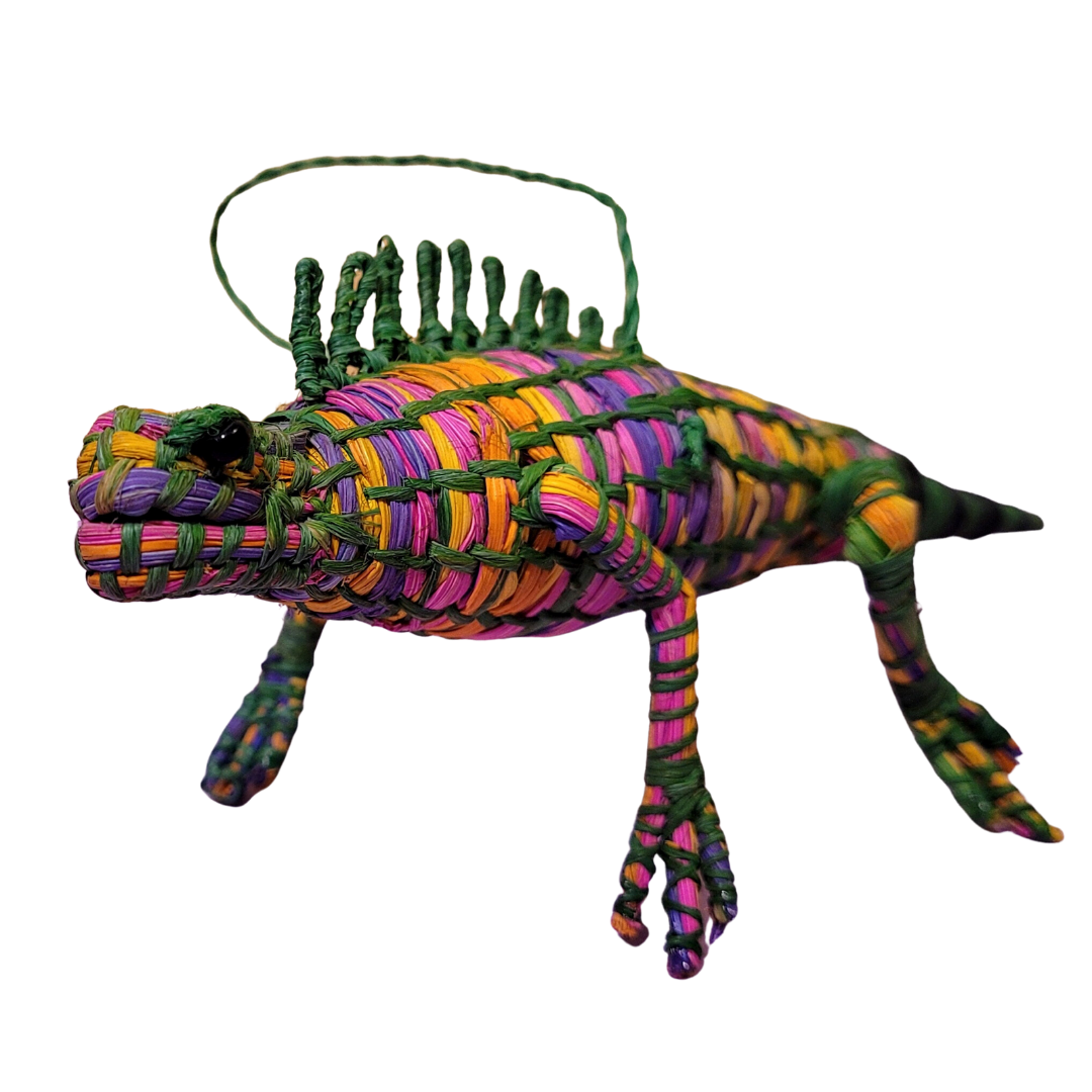 IGUANA FAIR-TRADE CHRISTMAS TREE ORNAMENT FROM THE PERUVIAN AMAZON