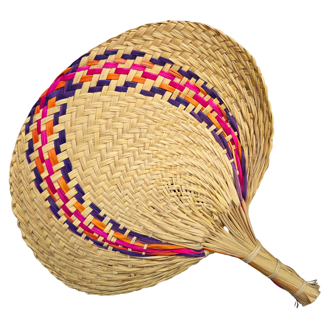 Chambira fan with straight handle