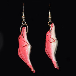 Dolphin Balsa Wood Earrings - made by artisan from Peruvian Amazon