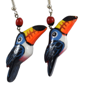 Toucan Balsa Wood Earrings - Made by Peruvian Amazon artisan