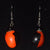Large single huayruru seed earrings