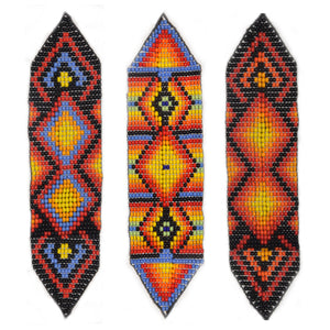 Color burst Amazon geo-design bead bracelets