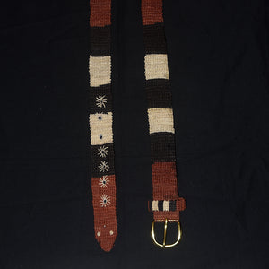 FAIR -TRADE HAND-MADE BELT - RED, BLACK AND WHITE CORAL SNAKE - WOVEN BY PERUVIAN AMAZON ARTISAN