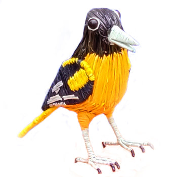 BALTIMORE ORIOLE - FAIR TRADE CHRISTMAS TREE ORNAMENT - WOVEN BY PERUVIAN AMAZON ARTISAN