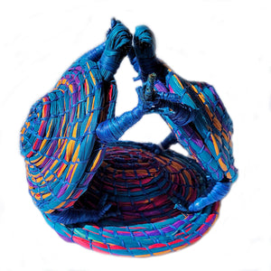 DANCING WOVEN TURTLES - DECORATION, ORNAMENT AND NAPKIN HOLDER - MADE BY PERUVIAN AMAZON ARTISAN