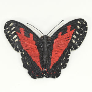 Woven butterfly hair barrettes