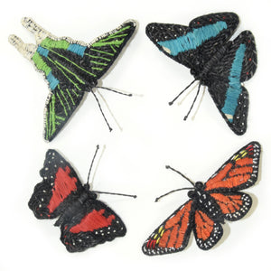 Woven butterfly hair clip barrettes and hat fascinators