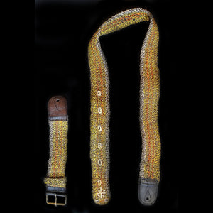 GS05A : Fair-trade hand-made Amazon guitar strap - tropical rattlesnake model