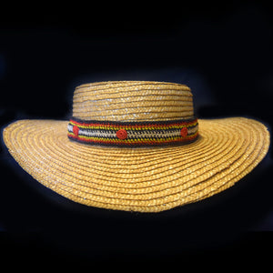 Fair-trade Hand-made Hat band - 6 stripe bushmaster/shushupe snake - HB06A